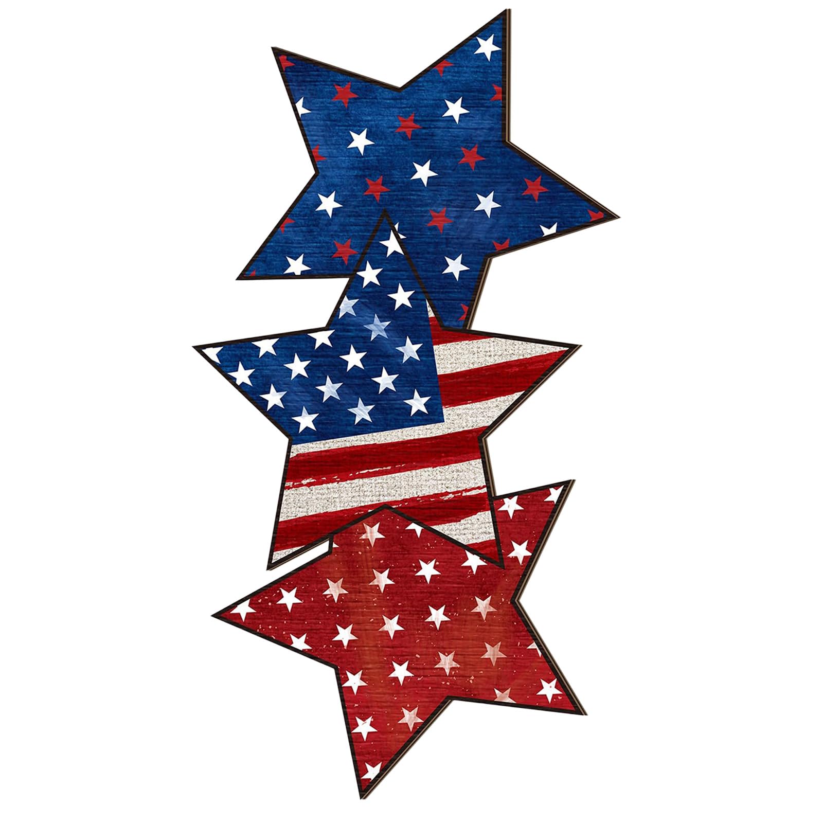 PANGBOER 4Th of July Hanging Door Sign 250Th Anniversary Decorations Patriotics Door Hanger Americans Wood Plaques for Wall Wood Patriotics Wreath