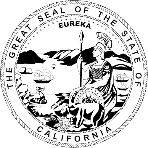 Max Light – C-50 Ronda 2" Auto entintado sello el Gran Sello del estado de California