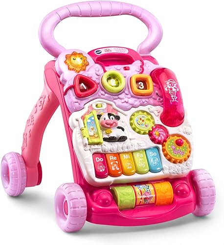 Miniatura 3 de VTech Caminante de aprendizaje sentado a pie (embalaje sin frustración), rosa Rosa,Azul,Lavanda,Naranja