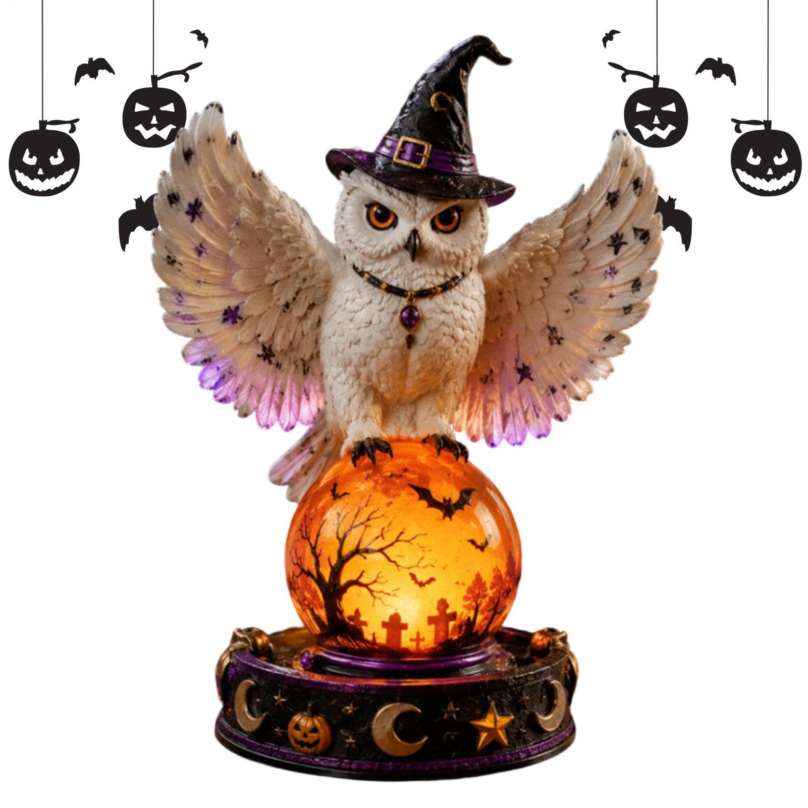 di Halloween Decor Gothic Spooky Resina Notte | Sfera di cristallo luce decorazioni di Halloween per la casa camera da letto soggiorno ufficio fattoria scrivania tavolo