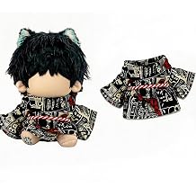 20cm Boy Cotton Doll Clothes Variety Pack - Includes Hoodies, T-Shirts, Shorts - Multiple Styles in White, Blue, Black, and Striped Patterns for Plush Dolls Clothes Only E1810