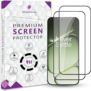 Mobilebies® Premium Tempered Glass Screen Protector Guard For Oneplus Nord 6 5G (6.78 Inch, Pack of 2) | Edge to Edge Cove... Price In India