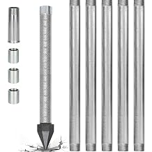 Heavy Duty Sand Point Well Kit, Professional 1-1/4 Stainless Steel Drive Point Well Kit, 36-inch sand point well, 60 mesh screen, Heavy Duty Galvanized Drive Pipes and Couplings for Soil 5+1kit