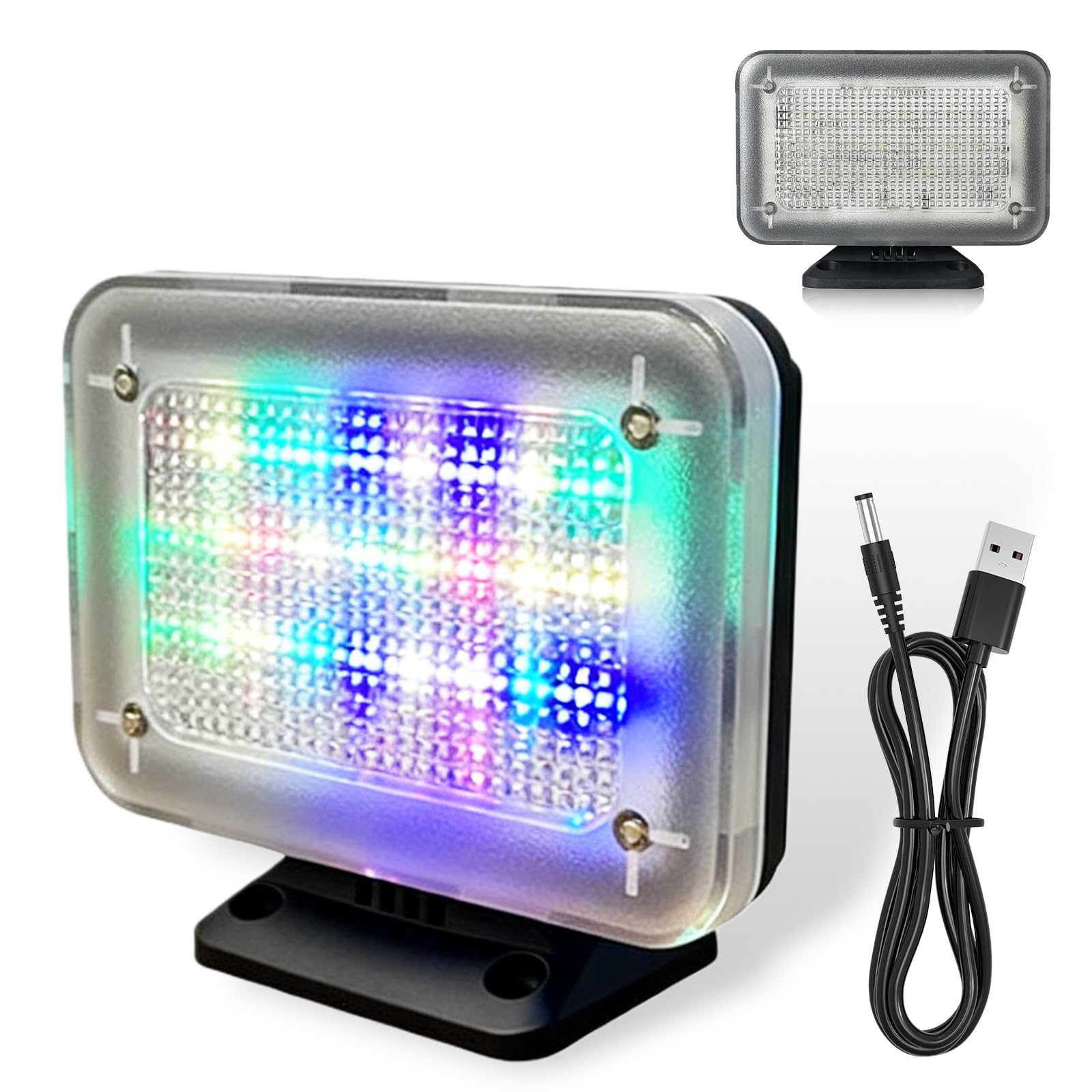 Simulateur De Télévision, Faux Simulateur TV Led avec 24 LED et 4 Programmes Sélectionnables, Lampe TV Anti-effraction avec Minuterie, Faux Simulateur De Télévision LED pour La Protection Contre