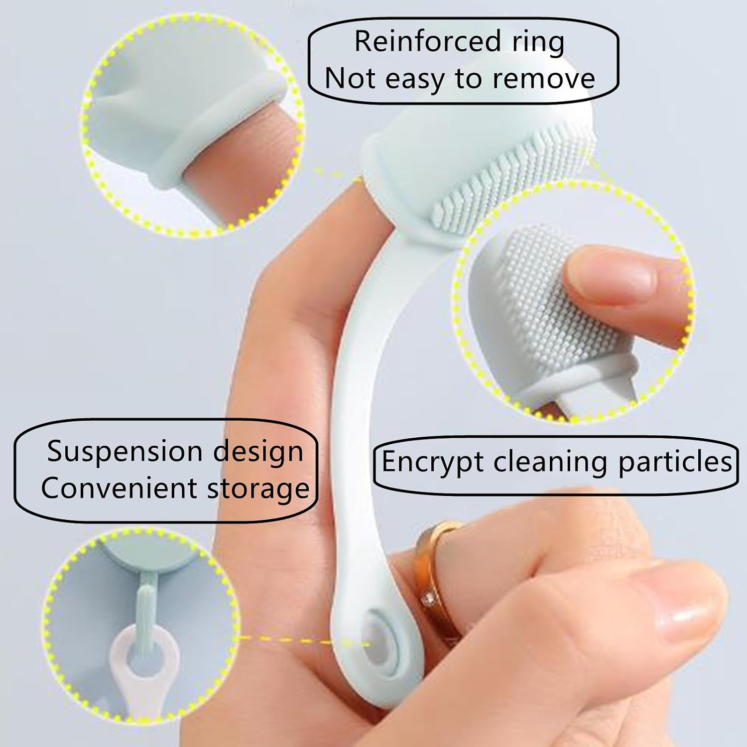 Facial Cleansing Brush, 2 Pcs Silicone Face Scrubber for Exfoliating Massaging, Remove Blackheads, Makeup Skincare Removal, Applicator for Mud, Clay, Body Lotion