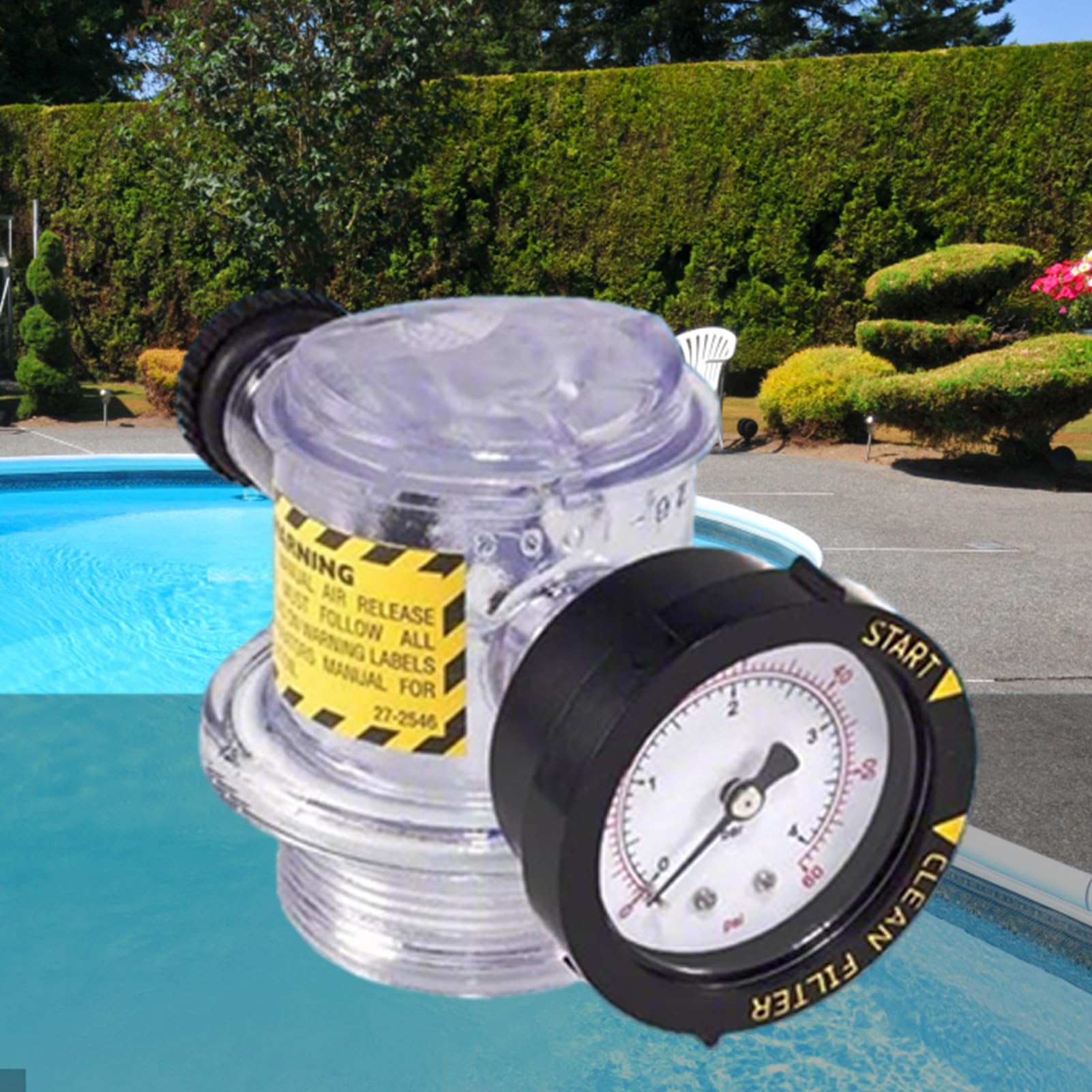 Valvola di scarico per filtro piscina, valvola di sfiato per piscina | valvola di sfiato con manometro, valvola di scarico della pressione 'aria per piscina e spa