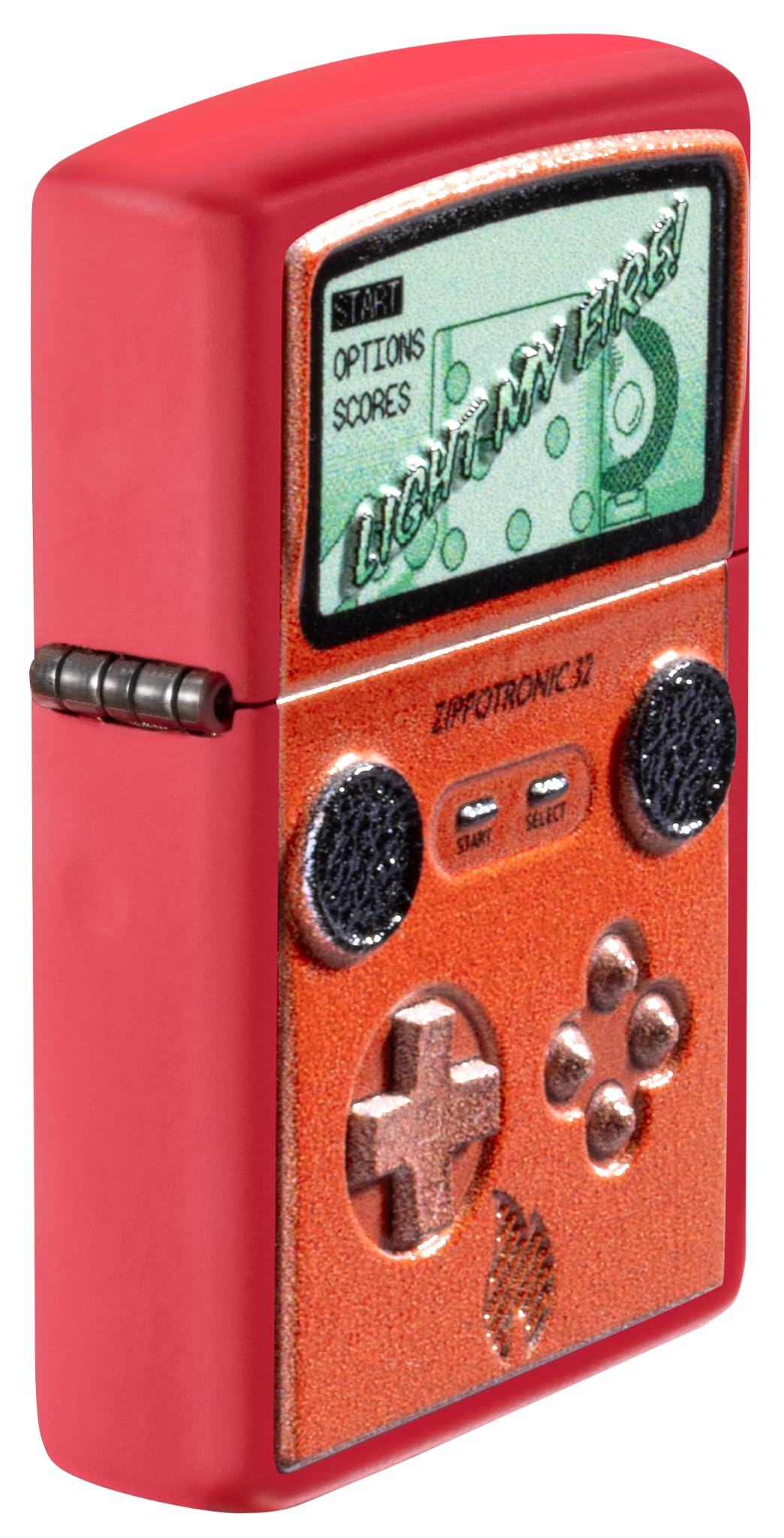 Zippo Benzin-Feuerzeug rot 3D-Druck, Retro Gaming 60007435, unbefüllt
