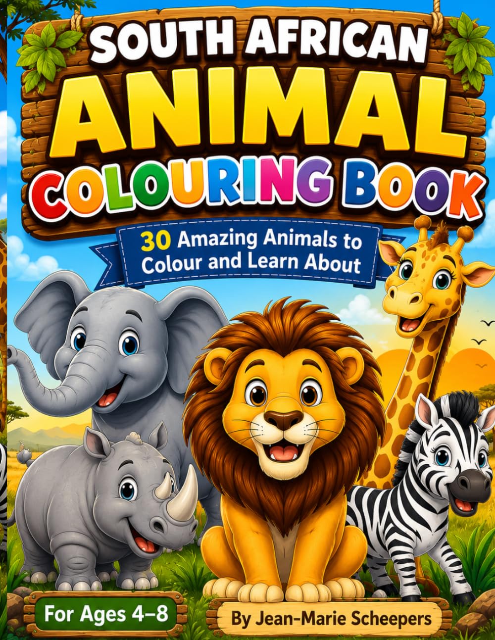 South African Animal Colouring Book: 30 Amazing Animals to Colour and Learn About