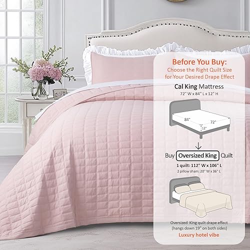 Vista 62 de KASENTEX - Juego de edredón lavable a máquina, cubrecama muy suave, ligero, lavado a la piedra, con costuras detalladas, matrimonial/queen con 2