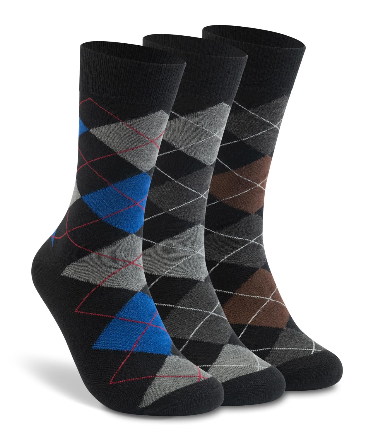 Men's Thin Merino Wool Socks, Cozy Winter Warm Breathable Mid-calf Casual Dress Liners 3/6 Pairs Pack