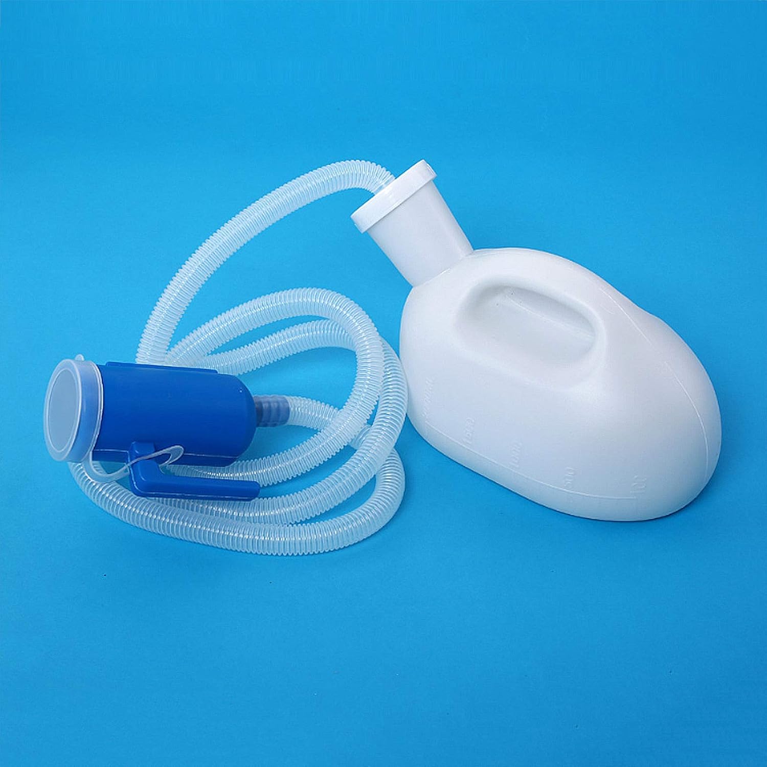 Men Urinal Bottle, Men's Male Bed Urinal Pee 2000ML Collector with 1.6M Tube for for Men Who's Bedridden Or Suffer Paralysis Or Urinary Incontinence Or Driving Convenient and Practical Urinal