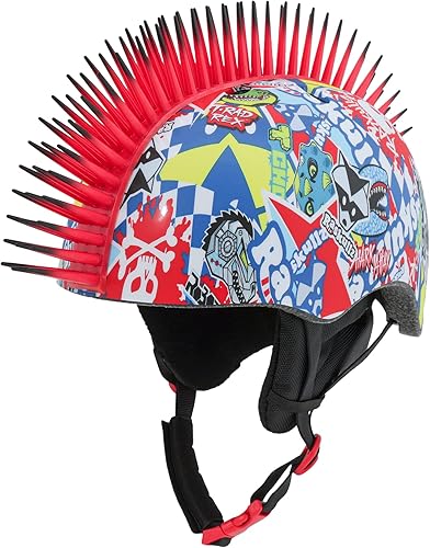 Raskullz Sticker Bomb - Casco de nieve para niños 5+ (19.7-21.3in), rojo