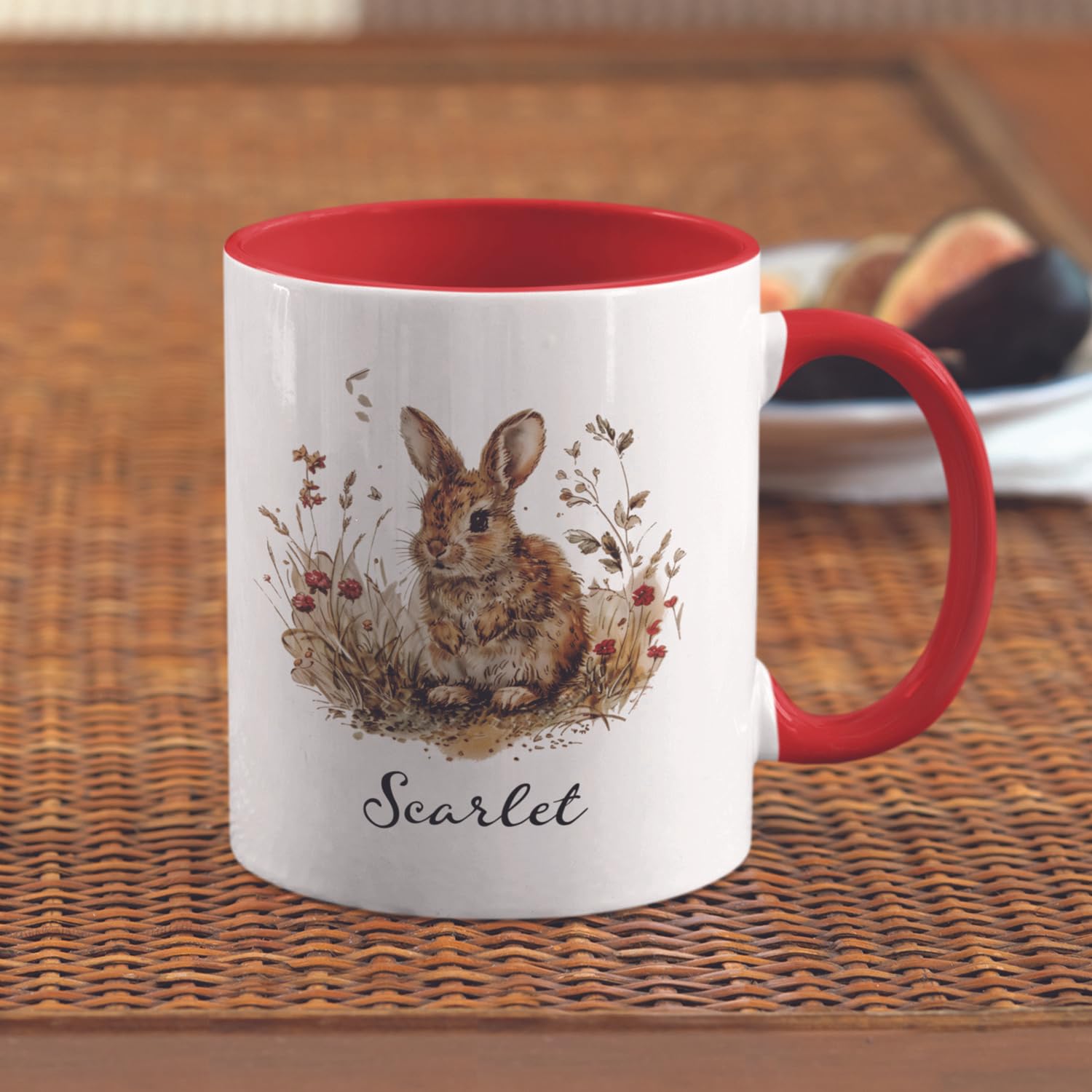 Custom Name Bunny Mug - Personalized Ceramic Cup With Wrendale Design, 11oz Or 15oz, Gift For Animal Lovers - View #14