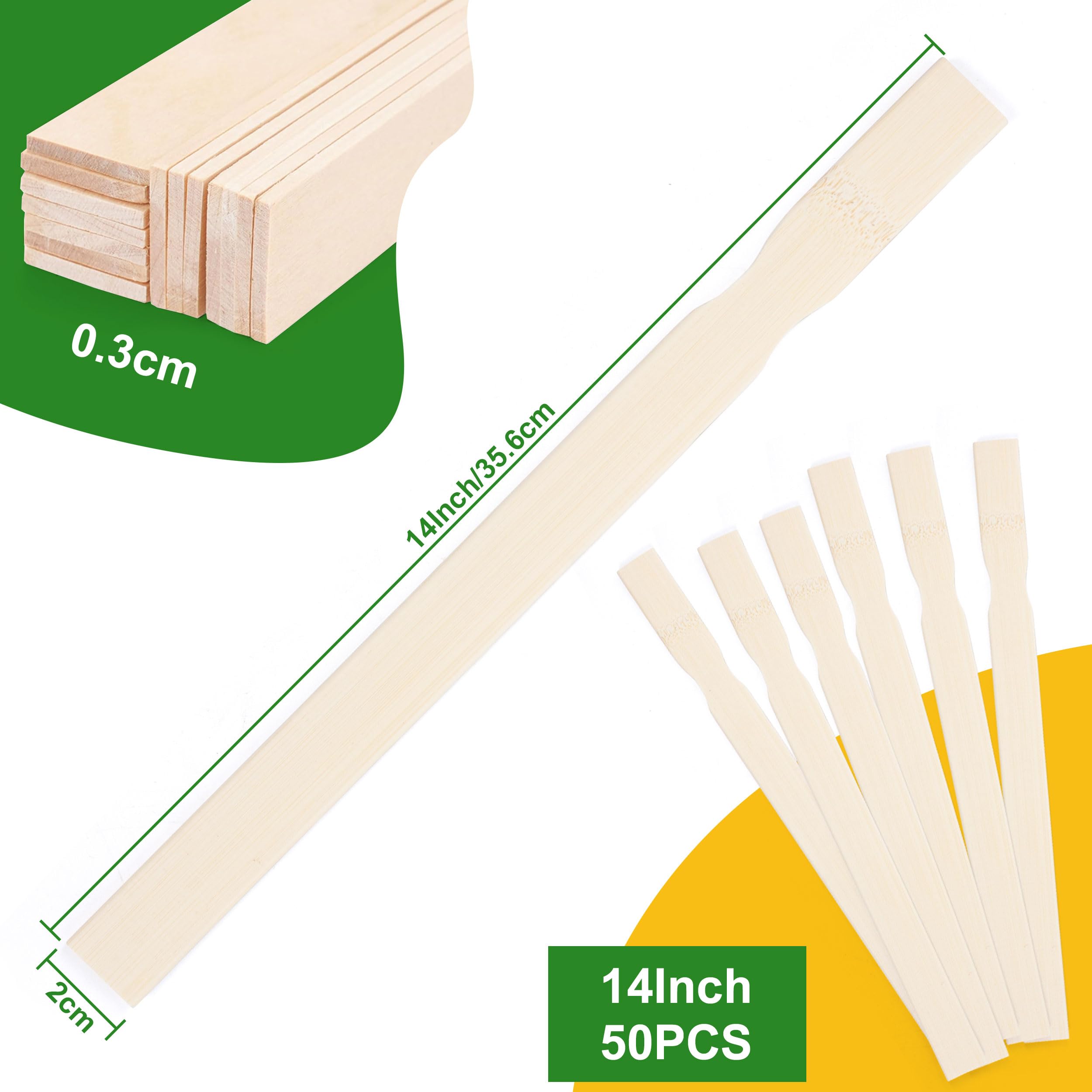 Snapklik.com : ANTETOK Paint Sticks - Wooden Paint Stir Sticks 14 Inch