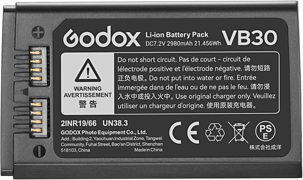 GODOX VB30 Lithium Battery Pack V1Pro V1 V100 AD100pro Round Head Flash V860III V850III Speedlight V1Pro Battery