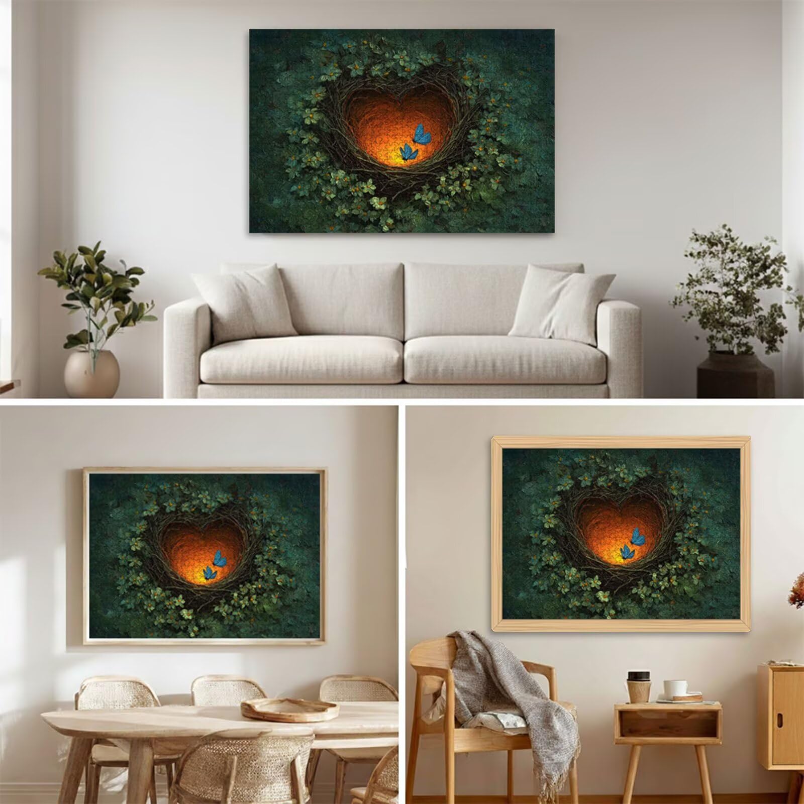 Puzzle 2000 sztuk - Motyl i Krajobraz - Trwałe drewniane puzzle z literami z tyłu - 75 x 105 cm - Kreatywne hobby bez kurzu - Artykuł kolekcjonerski i ponad 14 lat P3#231