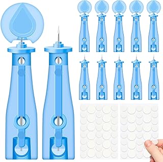 Sterile Needles for Pimples, 50 Pcs Disposable Sterile Pimple Needle and 72 Dots Acne Stickers, Pimple Popper Needle for Clear Skin, Acne Needles Tool for Milia Remover