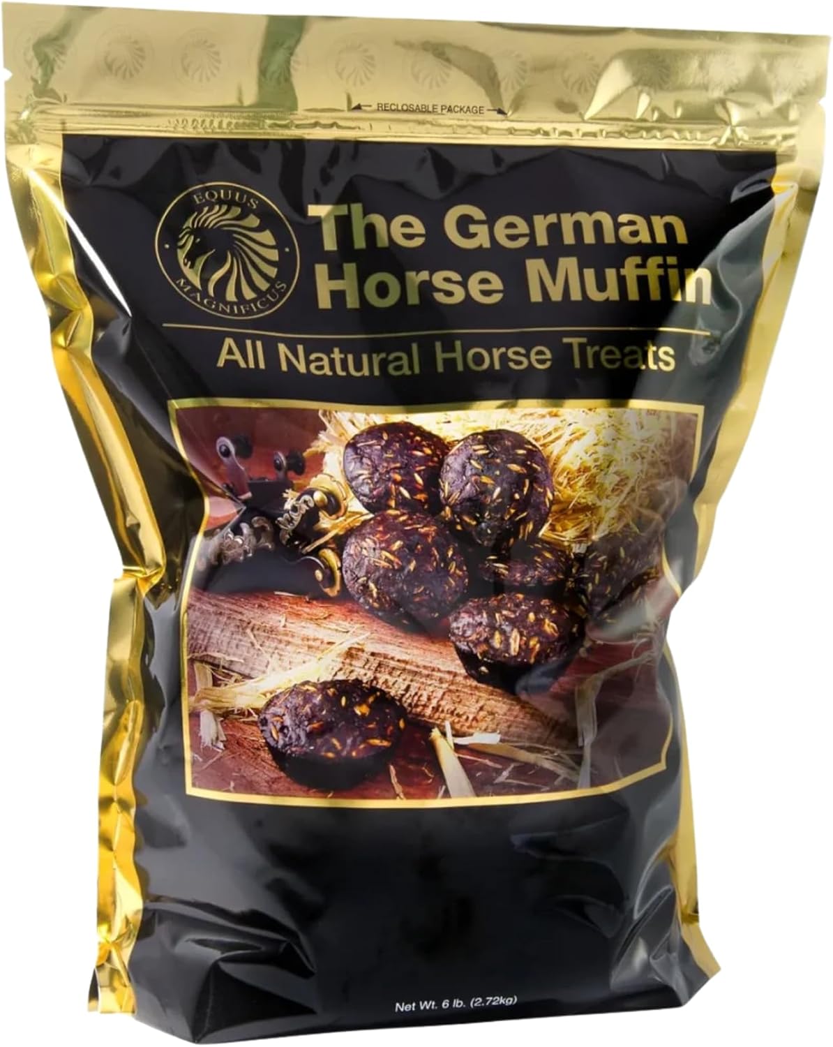 German Horse Muffins, Minty and Molasses Whole Grain and All Natural Horse Treats (6 Pound, Molasses)