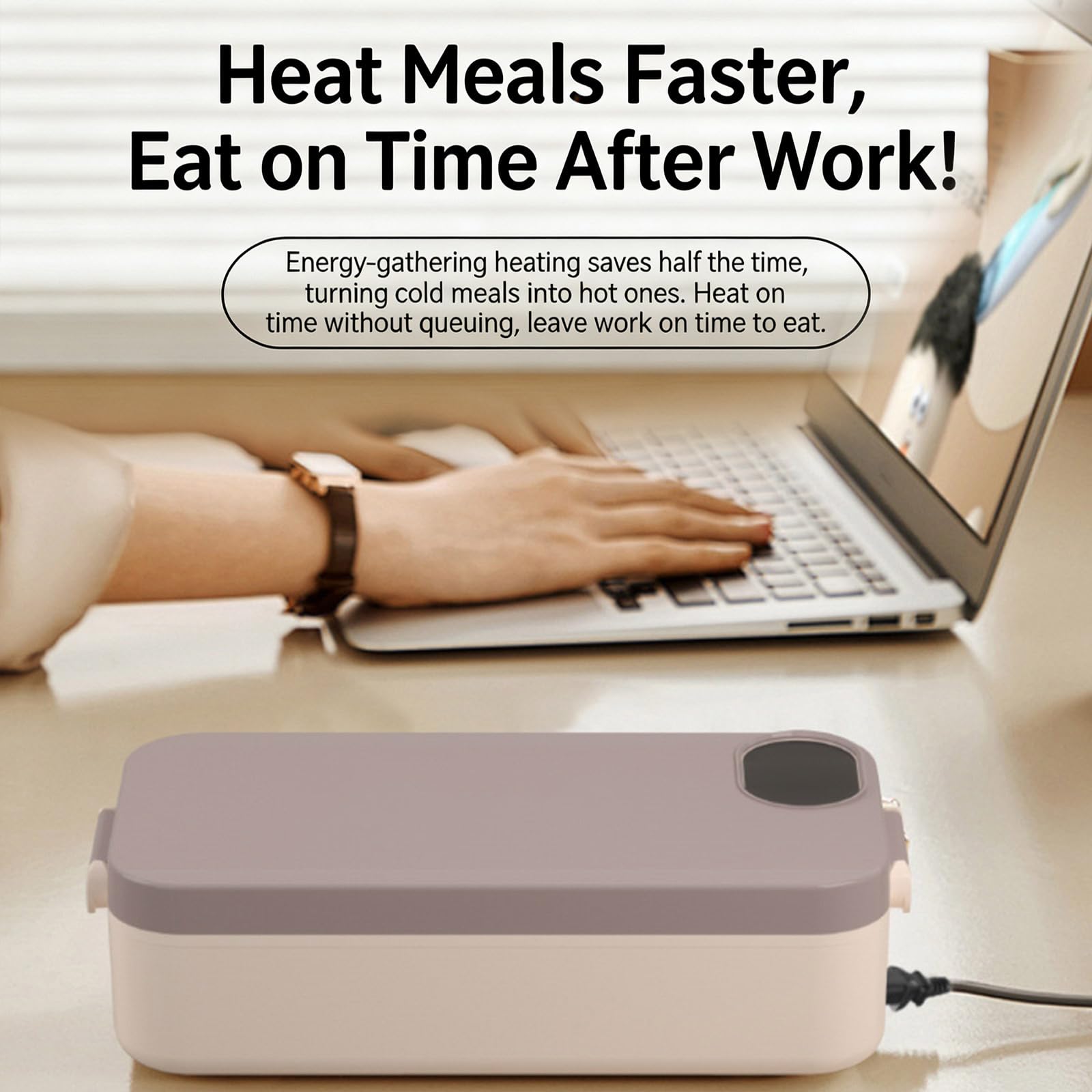 Smart Warmed Mealbox Evidenziando Tecnologia di isolamento a secco per tenere cibi caldi Costruito da Food Grade 304 Rustless Trasportabile Piano Quattromila Usa Pasto Studente