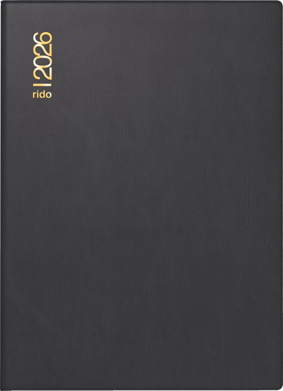 rido/idé Pocket Calendar Model Technology II '26 | A6, Plastic, Black