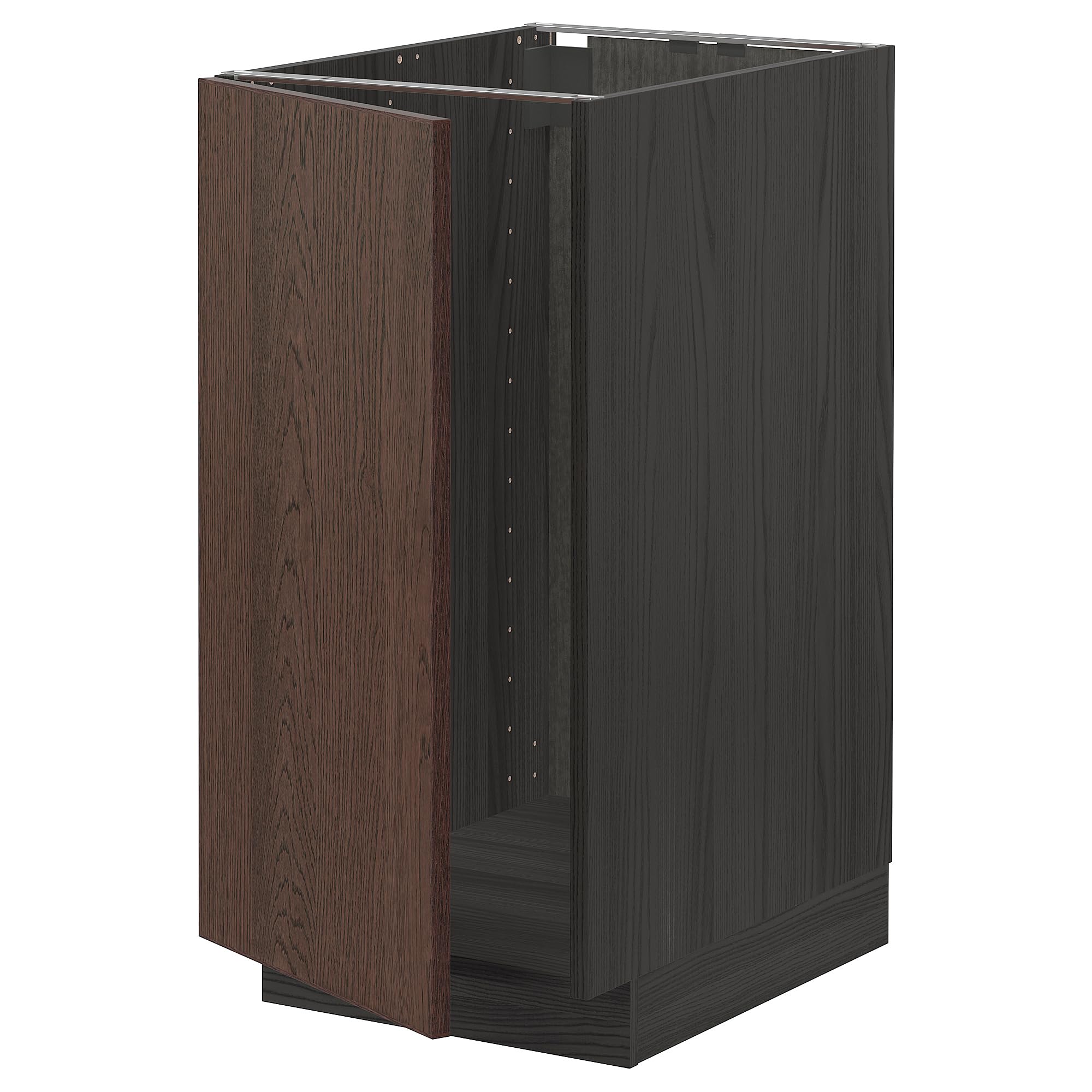 Meuble sous-évier METOD noir marron Sinarp 40x60 cm pour tri des déchets
