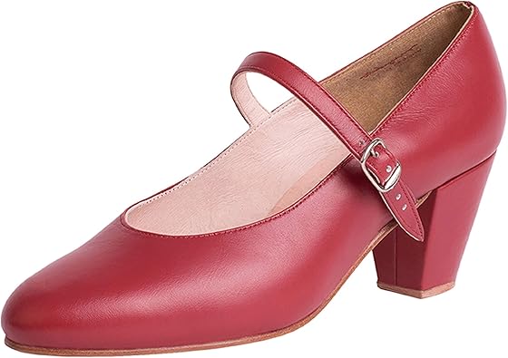 Sapatos de dança flamenco femininos Miguelito 1600, Vermelho, 6.5 |  Amazon.com.br