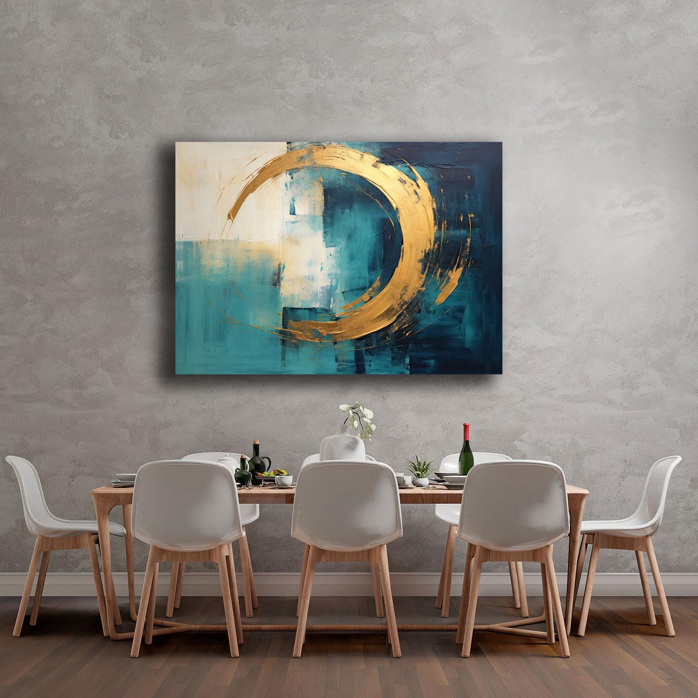 Printerland Quadro Moderno Soggiorno Astratto Industrial Oro Quadri moderni da Parete XXL grande Stampa su tela Canvas Decorazione Murale muro Arredo Camera da letto Cucina (7, 70x100 cm)