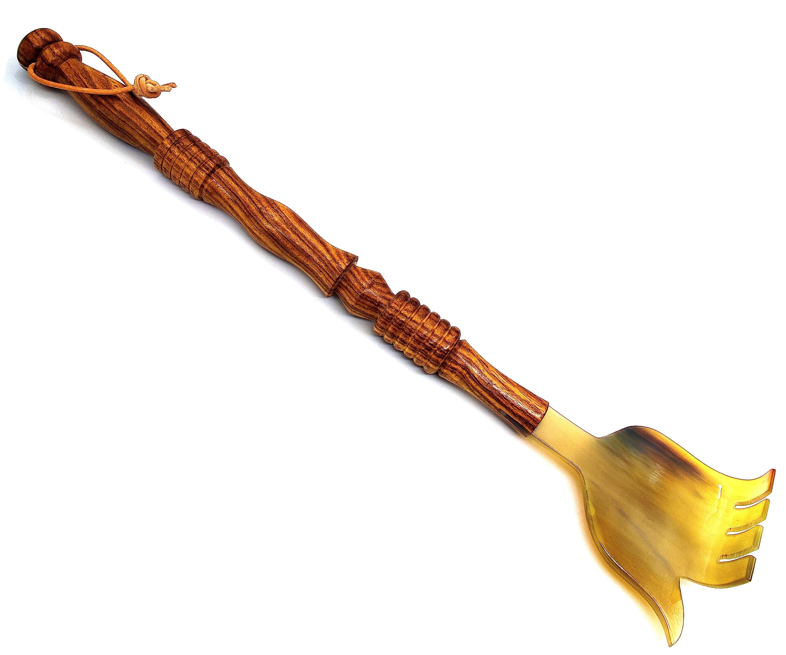 5MOONSUN5's Ox Horn Back Scratcher Handheld Traditional Handcrafted Scratching Massage Sticks Body Relaxation Massager Scratcher Tools