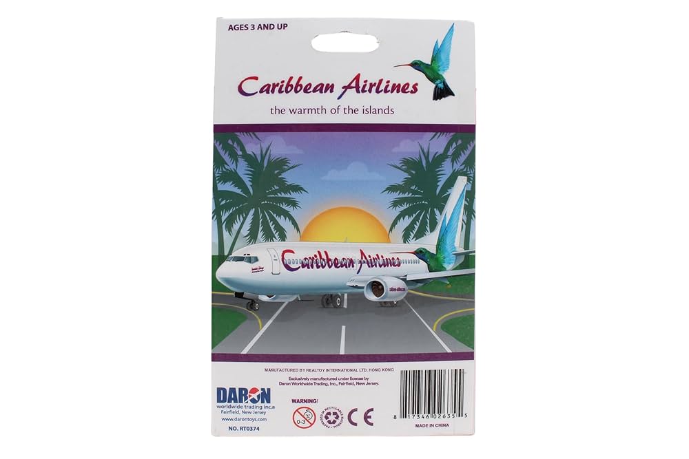Daron Caribbean Airlines 737 Single Plane Die-Cast Metal S