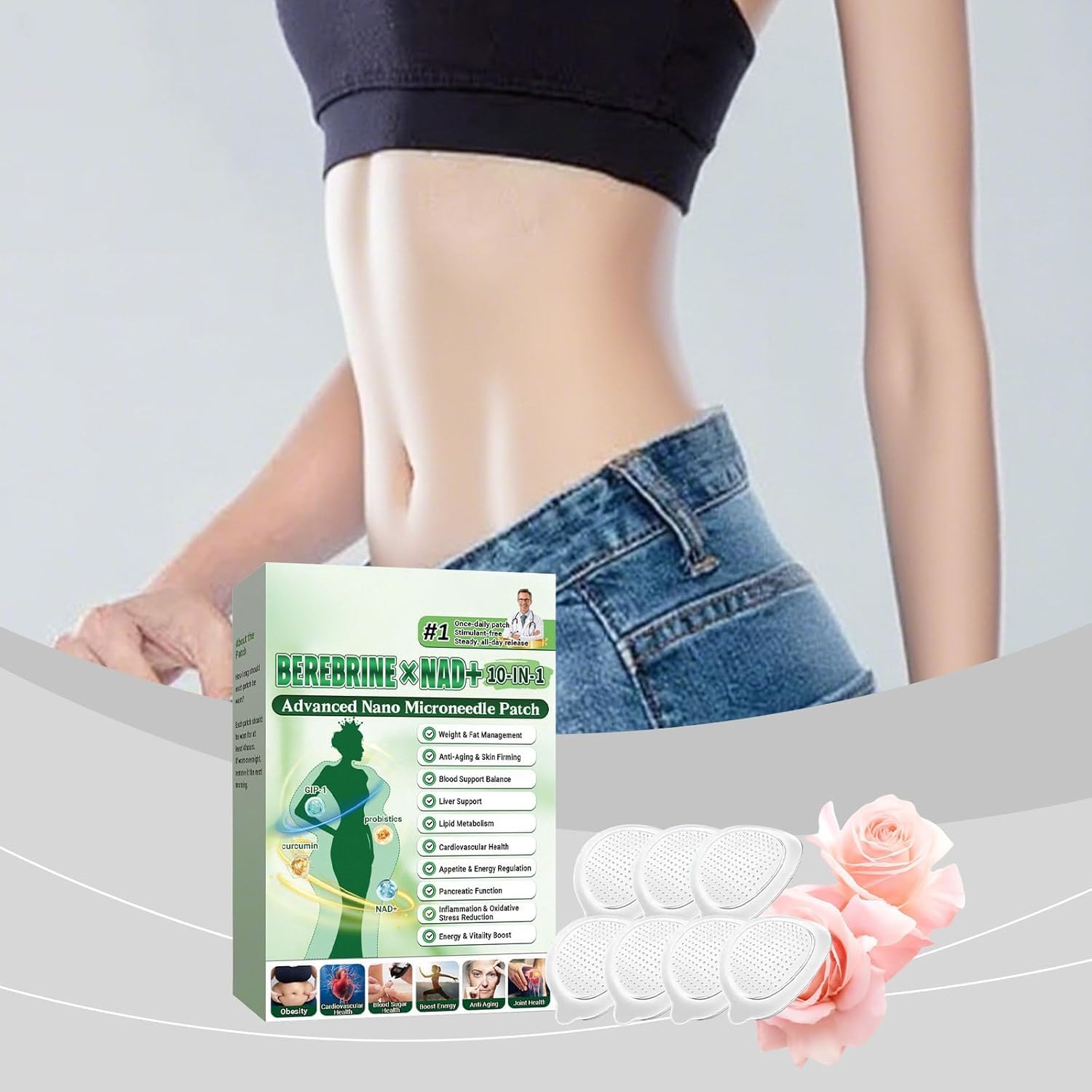 𝑴𝒐𝒓𝒊𝒏𝒈𝒂 Patch 𝑴𝒊𝒏𝒄𝒆𝒖𝒓 10 en 1 Ingrédients Naturels Patchs Corporel Quotidien Ultra Fin et Invisible Action Ciblée pour Homme et Femme (6)