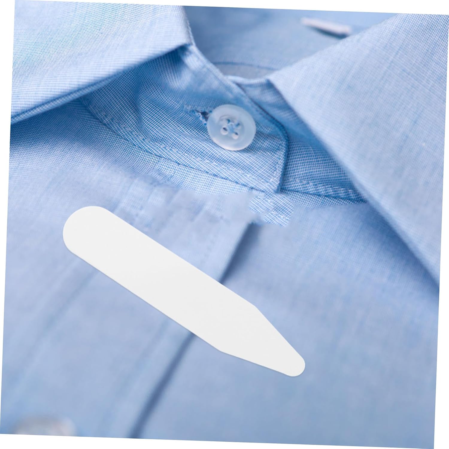 LIFKOME 100pcs Dress Shirt Collar Tabs Collar Stiffener for Mens Shirts Adhesive Placket Stays