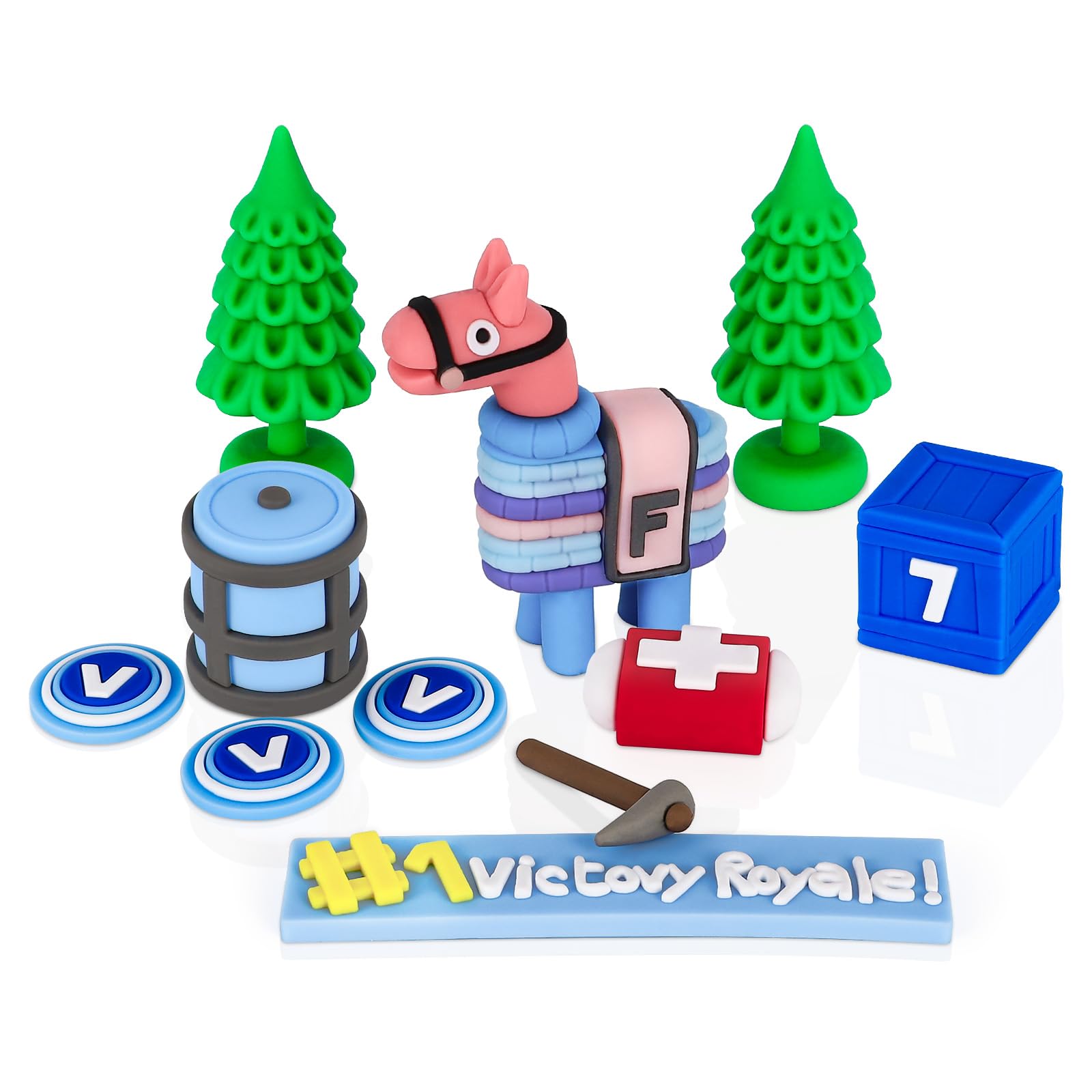 Xoibakoe Video Game Cake Toppers - 11 Piece Set for Enhanced Party Decorations