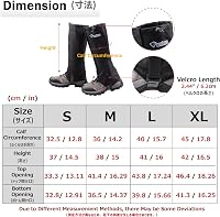 Azarxis Vízálló Túra Kamásli - Lélegző Lábszárvédő XL Méretben, Sötétszürke, Unisex, Oxford Anyagból Túrázáshoz, Vadászathoz, Kerékpározásho 2