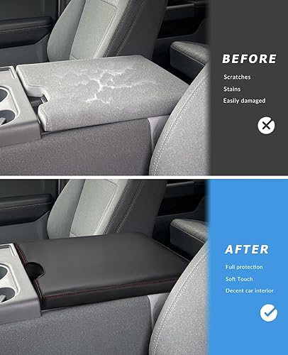 Miniatura 2 de INTGET Funda para reposabrazos de consola central de automóvil para Ford F150 Accesorios 2015-2023 2024para F250 F350 F450 F550 2017-2024 402040