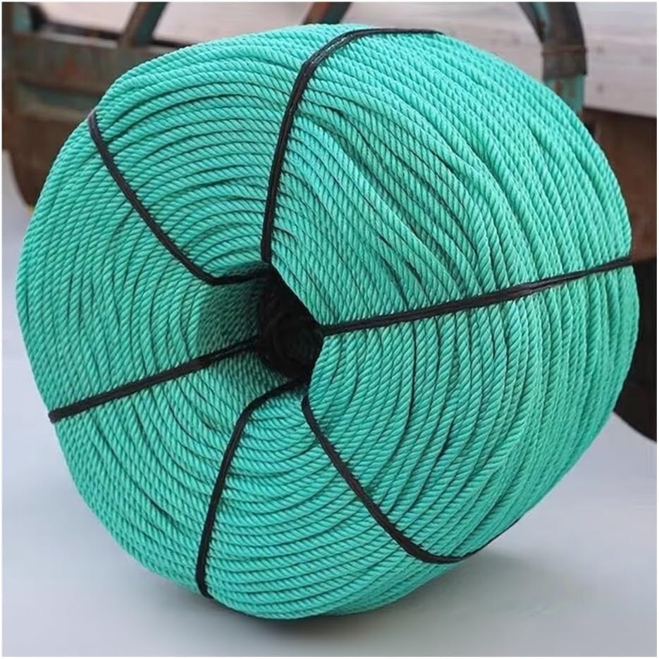 Twisted Polypropylene Rope, All-Purpose Lightweight Rope for Outdoor, Gardening, Landscaping, Shipping, Tie-Downs, Marine, Greenhouse Film Pressing, Clothesline(1/4" x164')