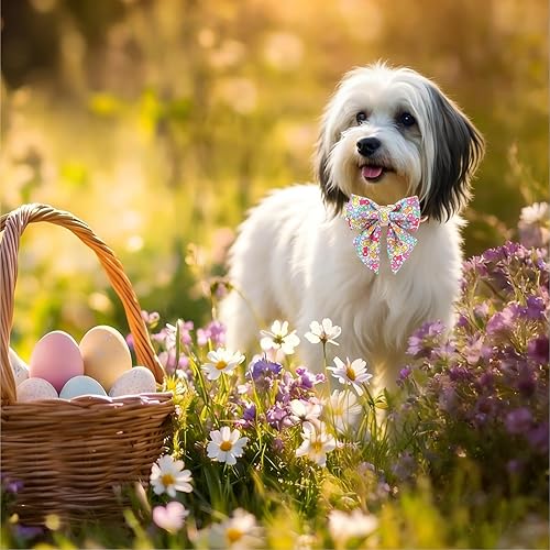 Miniatura 160 de Collar de perro con bandera estadounidense con pajarita, collar patriótico para perros pequeños, medianos y grandes, talla XS