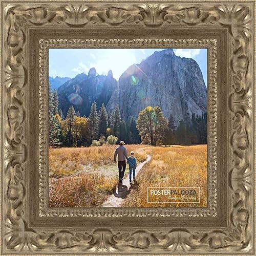 Miniatura 9 de Poster Palooza 24x28 DistressedAged Antique Gold Complete Wood Picture Frame with UV Acrylic, Foam Board Backing, & Hardware