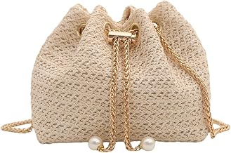 Pochette en Paille pour Femmes, Sac Tissé de Plage D'été, Pochette Ceremonie Mariage Sac a Main Ete, Sacs à main d'été Sacs à bandoulière en paille tissée Pochette de plage
