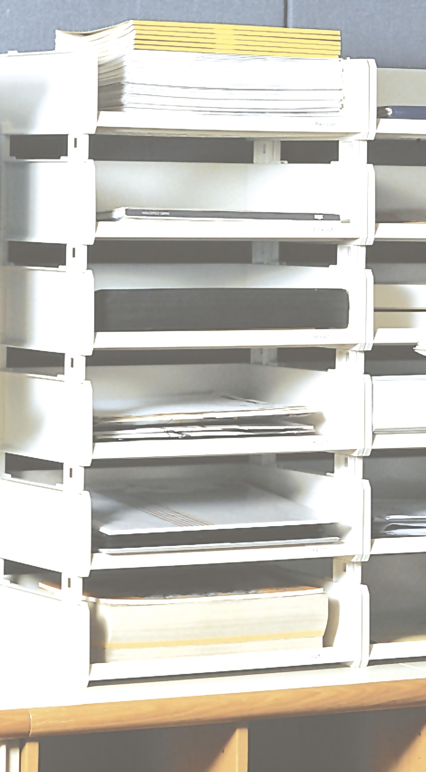 Exacompta Set di 6 vaschette Multitri grande formato grigio chiaro