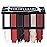 SUSIKEKI Red Eyeshadow Palette with Mirror Sliver Red Black Tones Matte Shimmer 6 Colors Mini Eye Shadow Pallet Travel Size Highly Pigmented for Joker Vampire Clown Goth Halloween Christmas Makeup