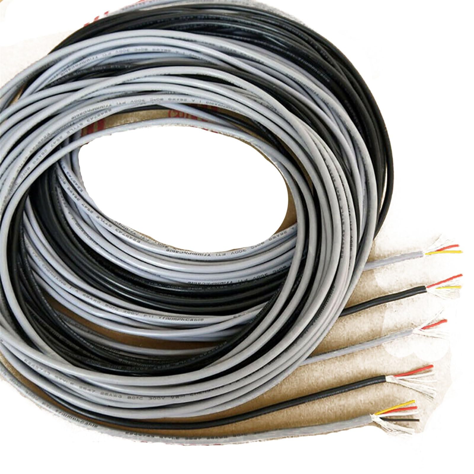 kabel zbrojony, Kabel sygnałowy audio UL2547 z ekranem PVC, miedź cynowana, kolor(22awg 4cores,5m)
