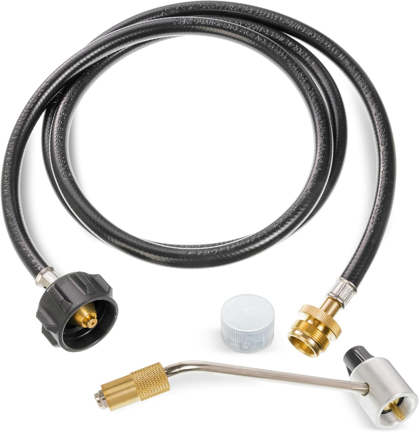 BlueStars 5430 Camping Stove Regulator with 6 FT Propane Adapter Hose - Connect 5lb - 20lb Large Propane Tank for Coleman Stoves & Grills, Fold N Go Stove Accessories (NOT for Roadtrip LXE Grills)