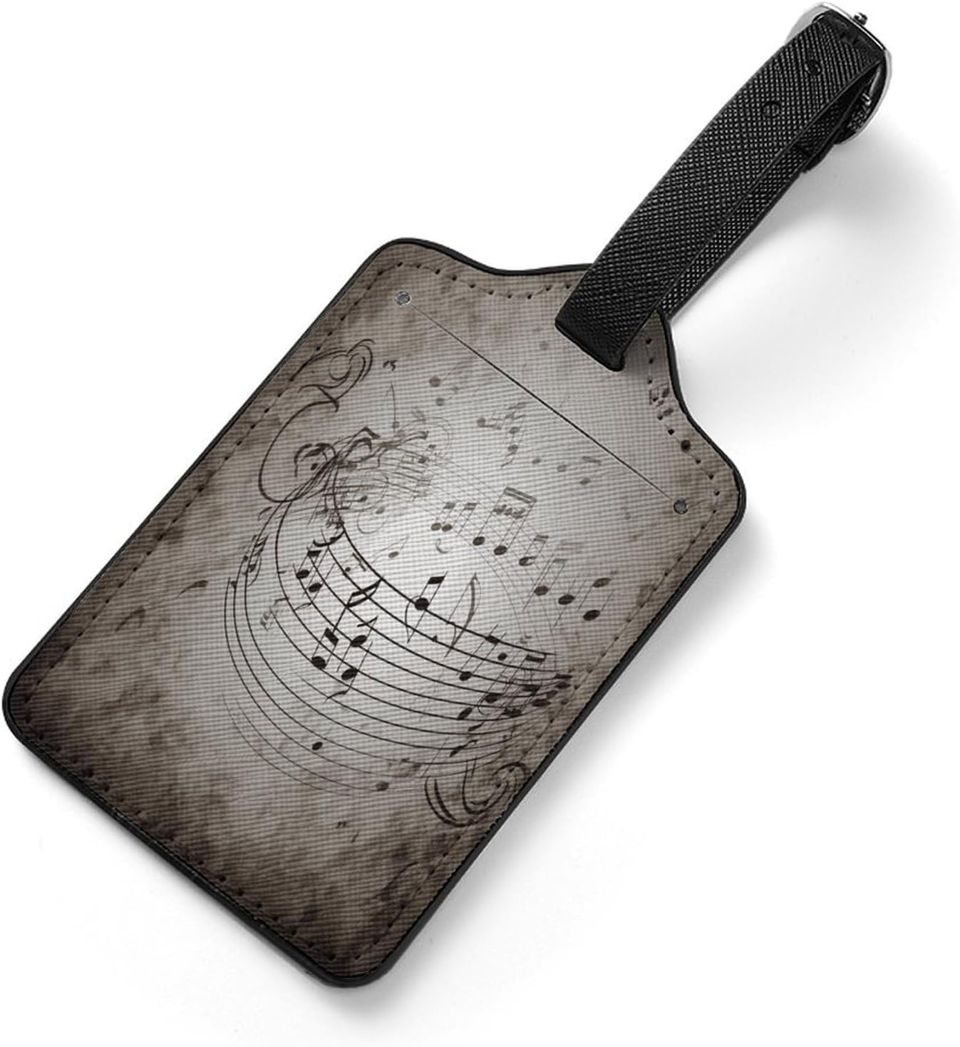 Music Note Wall PU Leather Luggage Tag for Suitcases