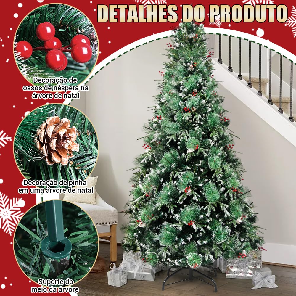 【未開封】NATAL DESIGN 38-kT SOTE ver. AURORA Arvore de Natal 180CM, PE E PVC Aurora Árvore de Natal, Arvore de