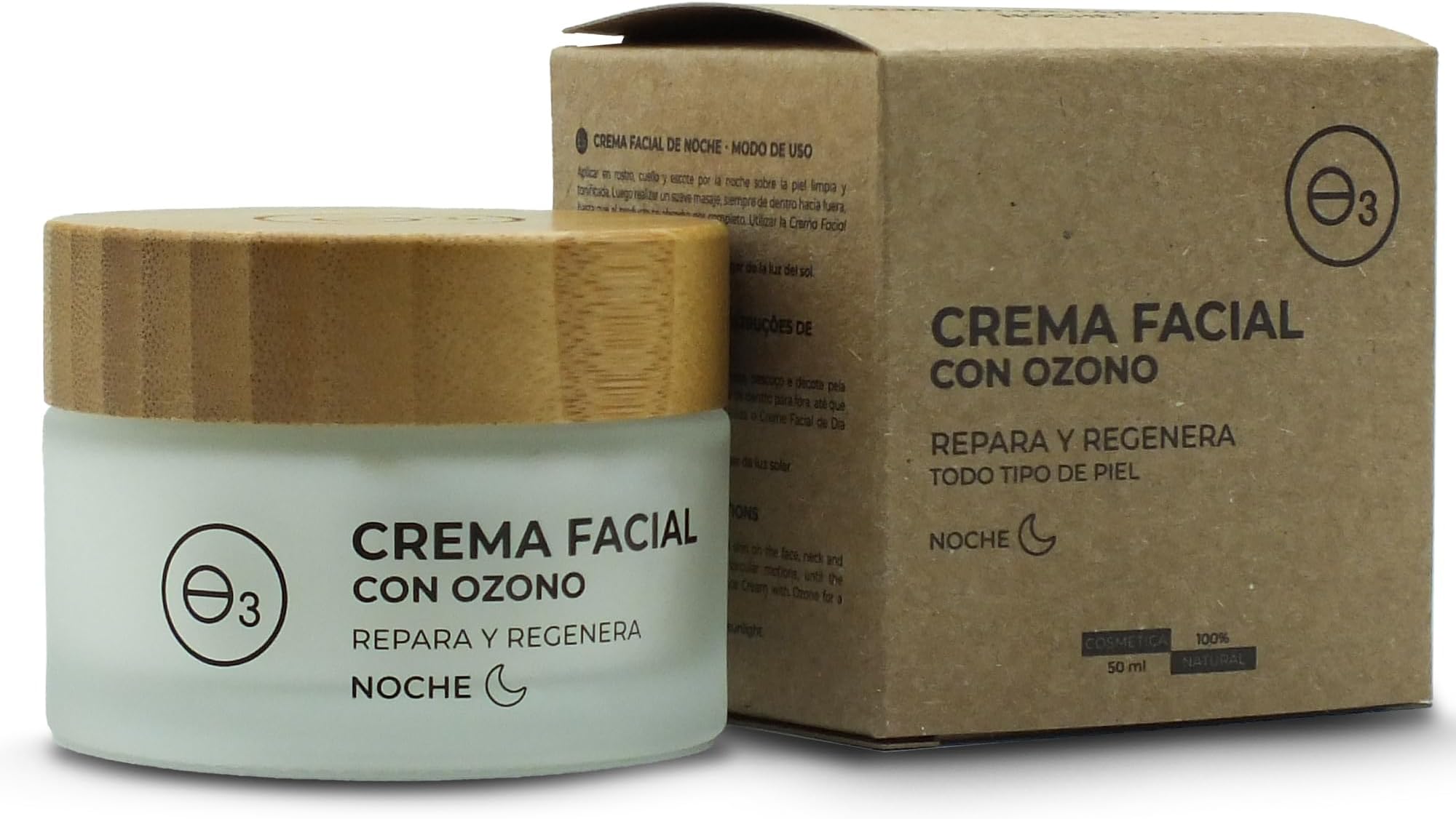 – Night Cream Moisturiser for Face with Ozonised Olive Oil 100% Natural and Organic Anti Ageing Face Cream Deep Hydration Improves Elasticity and Radiance Suitable for Sensitive Skin 50 ml / 1.7 fl oz