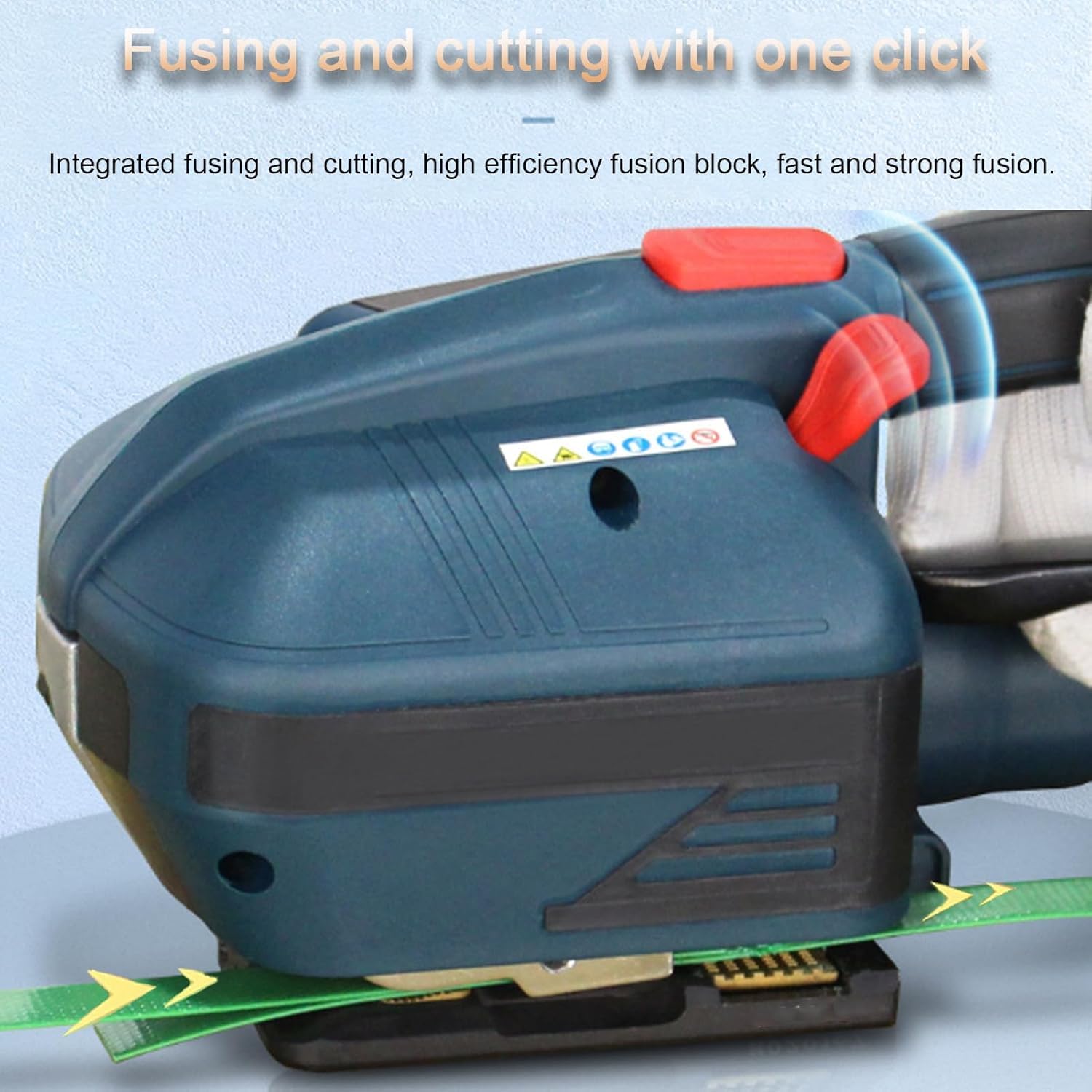 Reggiatrice elettrica per pallet con display LCD, batteria da 4000 mAh, portatile, automatica, include 2 batterie