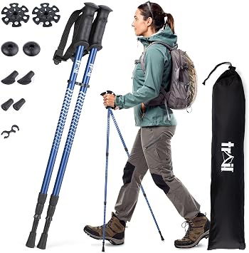 Trail Telescopic Walking Poles, 2 Pack, Adjustable 65 135cm