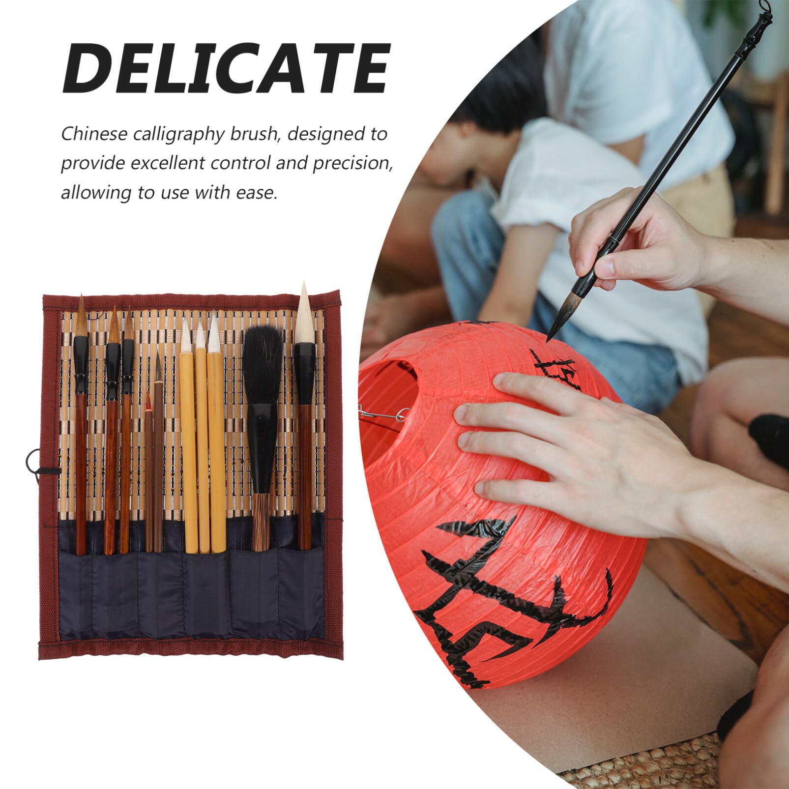Chinesisches Kalligrafie Pinsel Satz aus Wolle für Traditionelle Kalligrafie und Zeichnung Bürstenset für Anfänger und Formelle Zeremonien