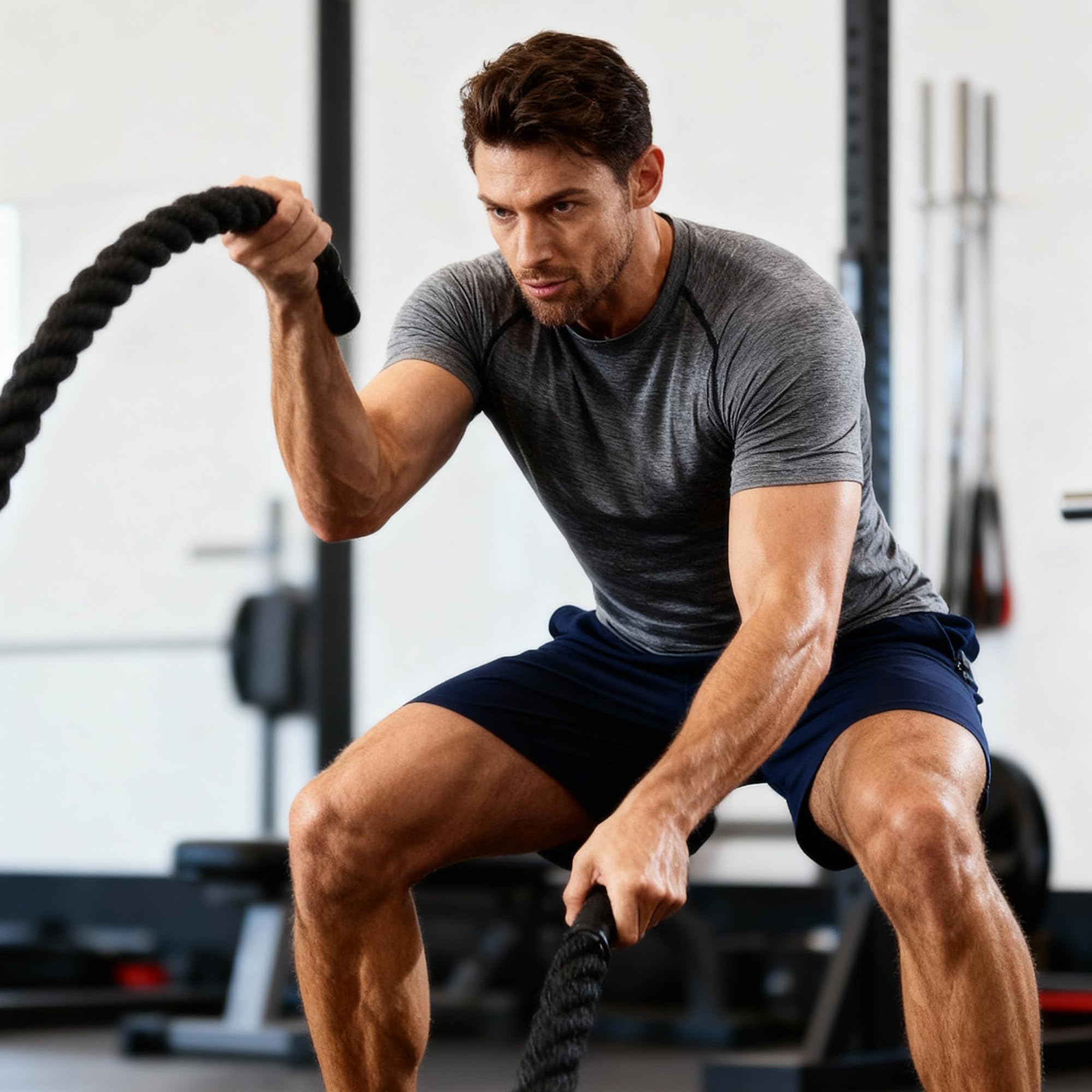 Pantaloncini sportivi da uomo, ad asciugatura rapida, leggeri, traspiranti, con tasche con cerniera, per fitness e jogging