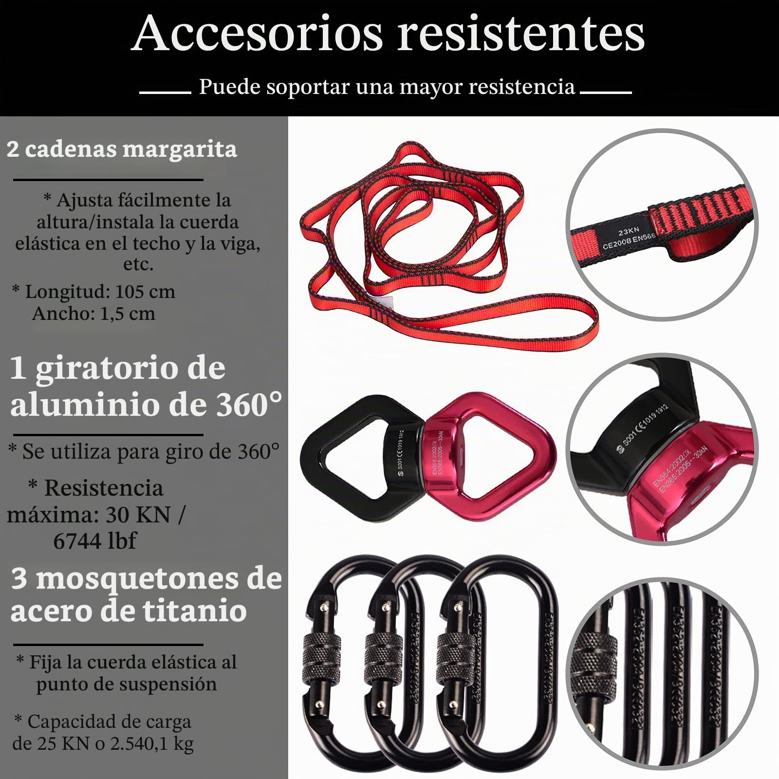 DASKING Heavy Bungee Band Set, Air Yoga Resistence Bungee Stretch Gürtel 4D Coreografía Tanzseil, Exercise Resistance Belt Training Fitness Home Gym Professional Trainingsausrüstung